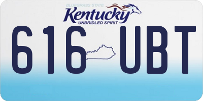 KY license plate 616UBT