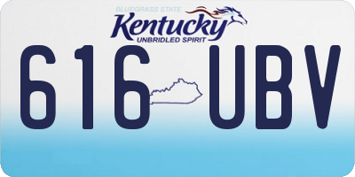 KY license plate 616UBV