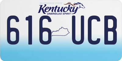 KY license plate 616UCB