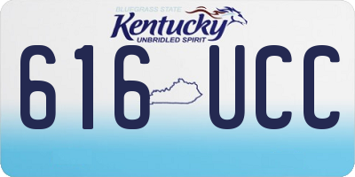KY license plate 616UCC
