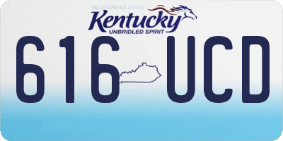 KY license plate 616UCD