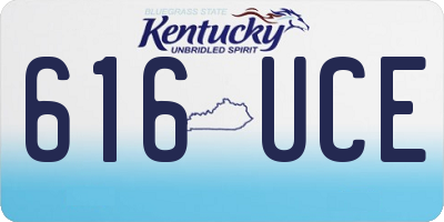 KY license plate 616UCE