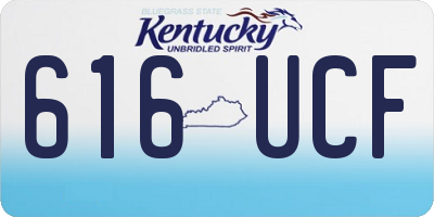 KY license plate 616UCF
