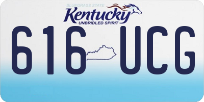 KY license plate 616UCG