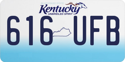 KY license plate 616UFB