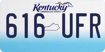 KY license plate 616UFR