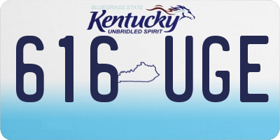 KY license plate 616UGE