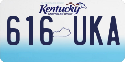 KY license plate 616UKA