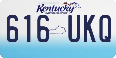 KY license plate 616UKQ