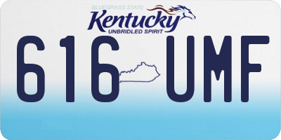 KY license plate 616UMF