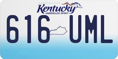 KY license plate 616UML