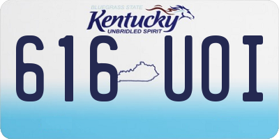 KY license plate 616UOI