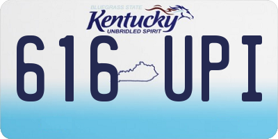 KY license plate 616UPI