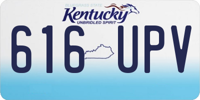 KY license plate 616UPV