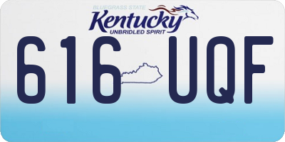 KY license plate 616UQF