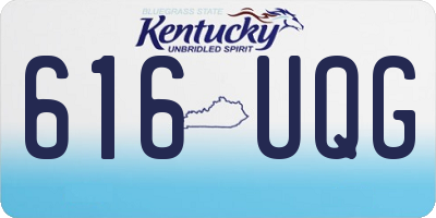KY license plate 616UQG