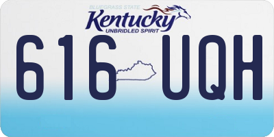 KY license plate 616UQH