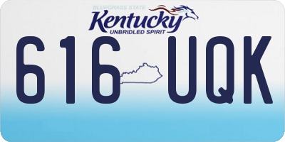 KY license plate 616UQK