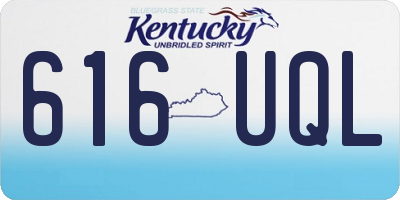 KY license plate 616UQL