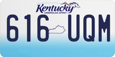 KY license plate 616UQM