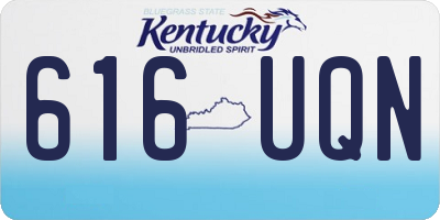 KY license plate 616UQN