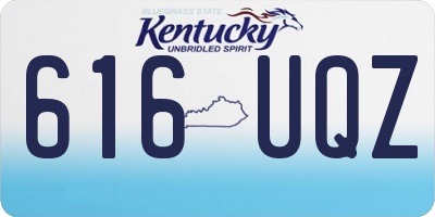 KY license plate 616UQZ