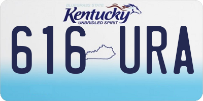 KY license plate 616URA
