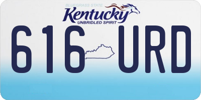 KY license plate 616URD