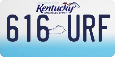 KY license plate 616URF