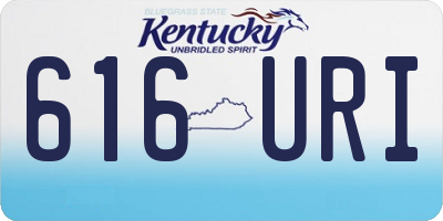 KY license plate 616URI