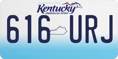 KY license plate 616URJ