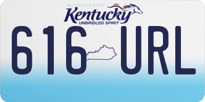 KY license plate 616URL