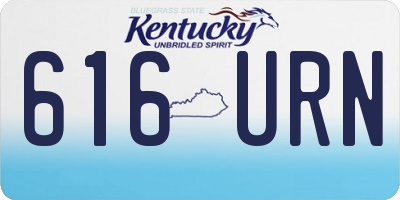 KY license plate 616URN