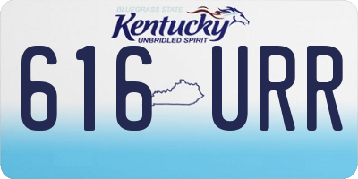 KY license plate 616URR