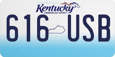 KY license plate 616USB