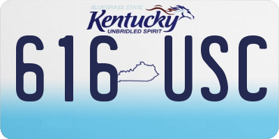 KY license plate 616USC