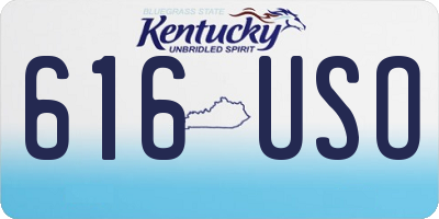 KY license plate 616USO