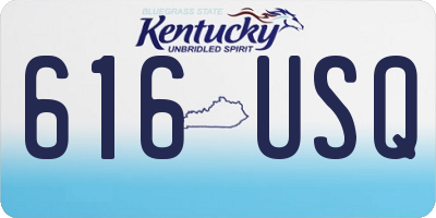 KY license plate 616USQ