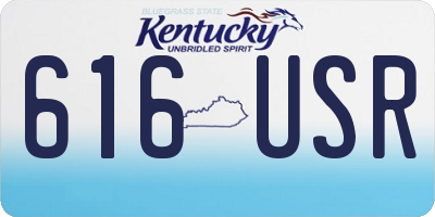 KY license plate 616USR