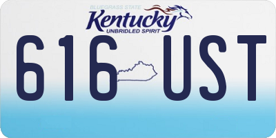 KY license plate 616UST