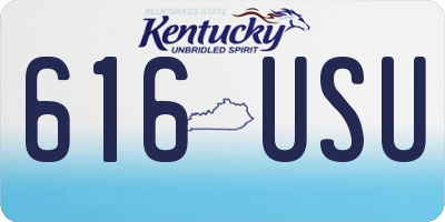 KY license plate 616USU