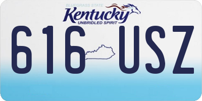 KY license plate 616USZ