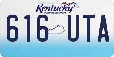 KY license plate 616UTA