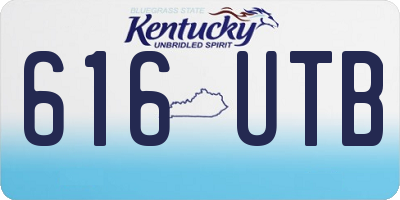 KY license plate 616UTB