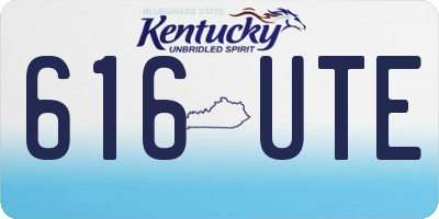 KY license plate 616UTE