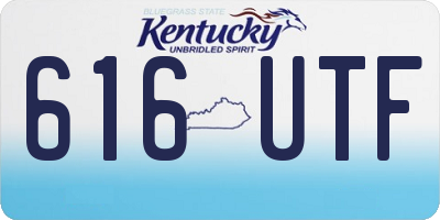 KY license plate 616UTF