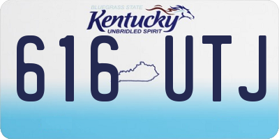 KY license plate 616UTJ
