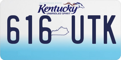 KY license plate 616UTK