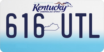 KY license plate 616UTL