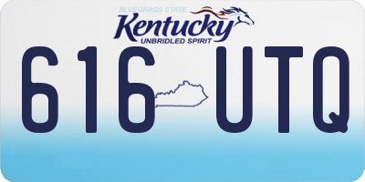 KY license plate 616UTQ